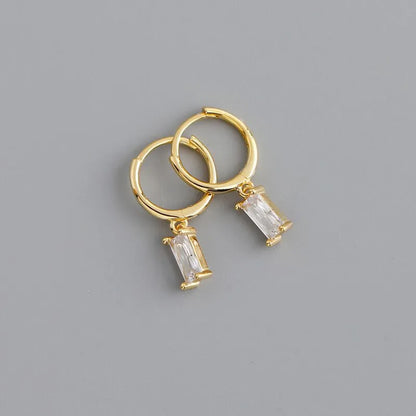 2PC Stainless Steel Little Huggies Hoop Earrings