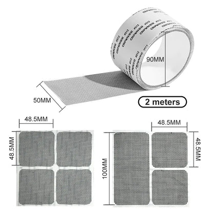 Strong Self Adhesive Window Screen Repair Tape Window Net Screen Repair Patch Covering Up Holes Tears Anti-Insect Mosquito Mesh