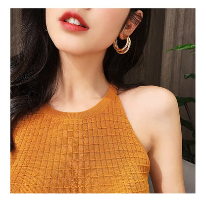 Fashion Korean Metal Elegant Hoop Earring