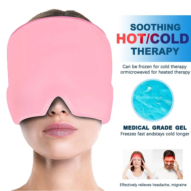 Migraine Relief HatHead Massager Gel Hot Cold Therapy