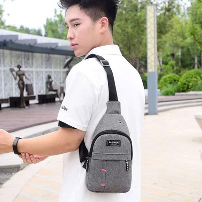 Men Simple Nylon Shoulder Crossbody Bag