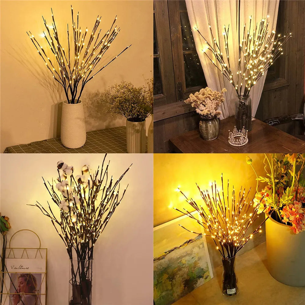 20 LED Twig Lighted Branch Vase Filler Tree Branch Light