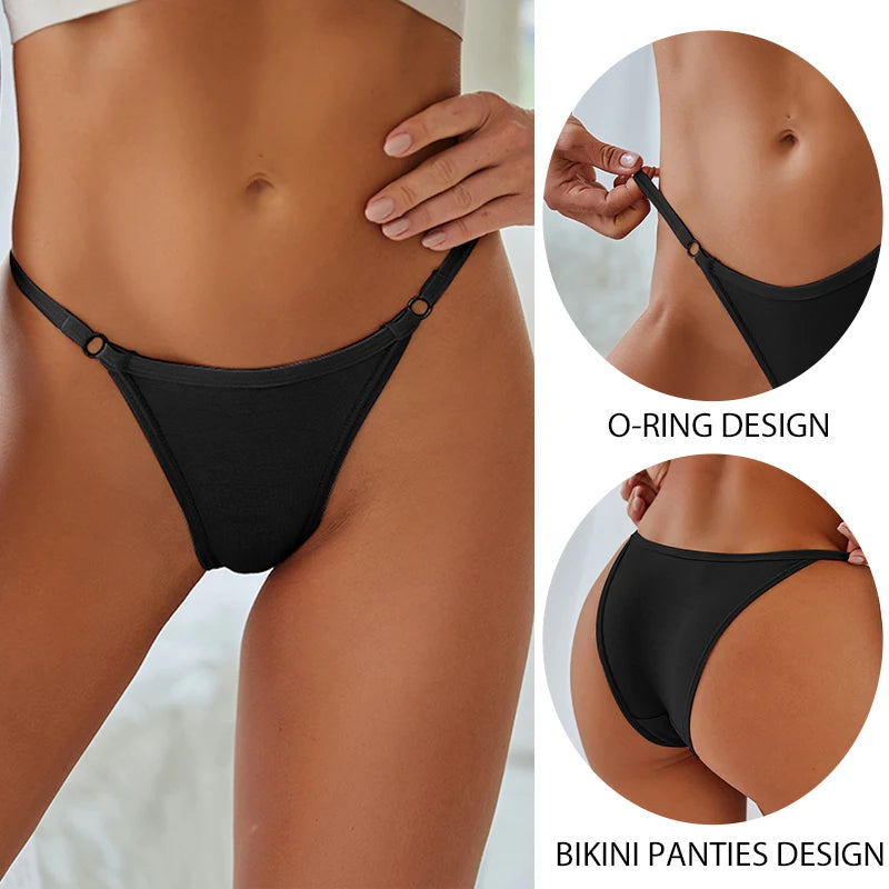 FINETOO 3Pcs/set Cotton Panties Low Waist Bikini Briefs