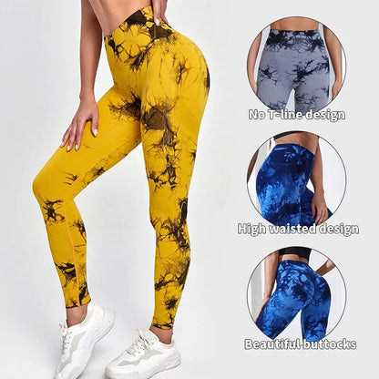 Tie Dye Yoga Pants Sport Leggings