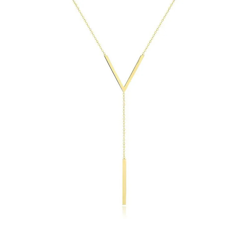 SUMENG New V-shaped Long Sexy Clavicle Necklace