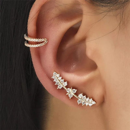 VAGZEB Bohemian NO Piercing Crystal Rhinestone Earrings