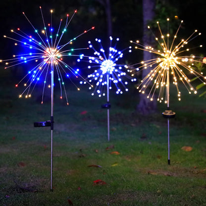 LED Solar Firework Fairy Lights Outdoor Waterproof