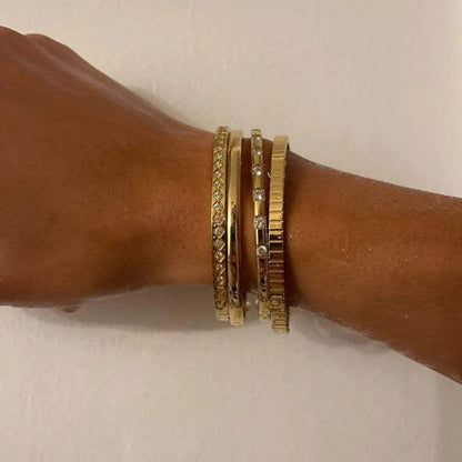 Fashion Punk Gold Color Bangles Bracelets