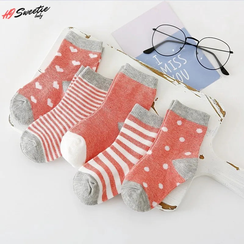 5Pairs Baby Socks Newborn Baby Boy Girls Socks