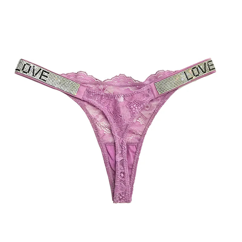 LOVE Letter Rhinestone Pantie