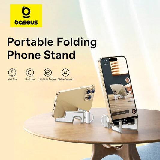 Baseus Phone Stand Holder Portable Folding Universal Mini Size Mount Stable Light Thin Stand for iPhone 14 13 12 Pro Max Samsung