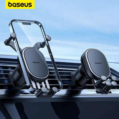 Baseus Car Phone Holder Gravity Auto Restorable in Car Air Vent Silicone Stand For iPhone 14 Xiaomi Samsung Car Mobile Support