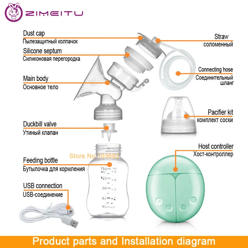 ZIMEITU Double Electric Breast Pumps