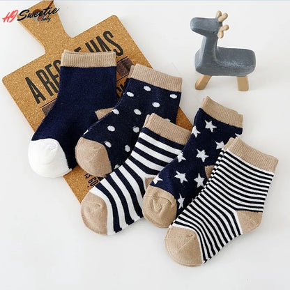 5Pairs Baby Socks Newborn Baby Boy Girls Socks