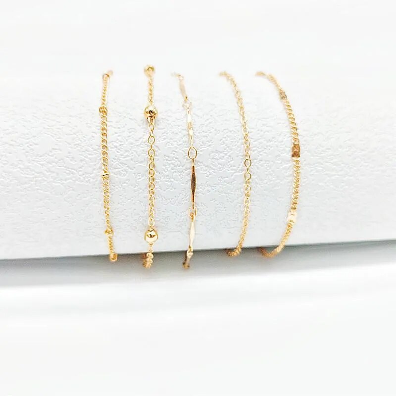 5Pcs/Set Multi-layer Bead Chain Anklet