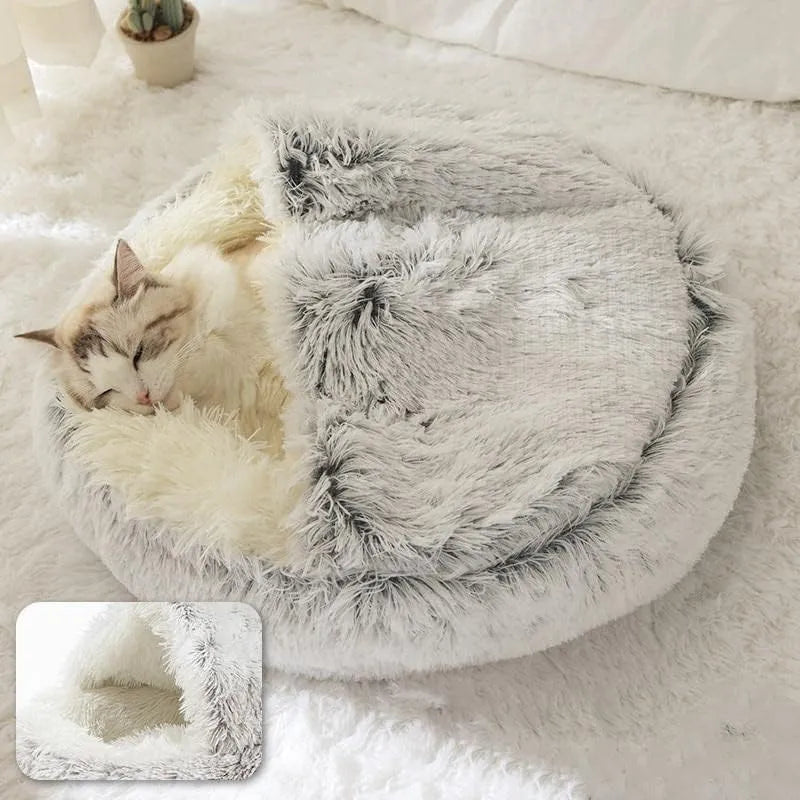 Soft Plush Round Cat/Small Dogs Bed