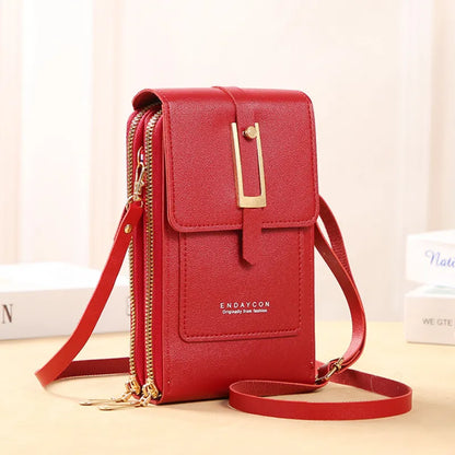 Women Bags Soft Leather Wallets Touch Screen