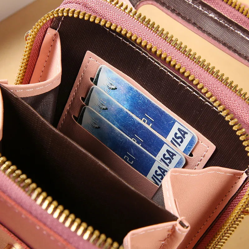 Women Bags Soft Leather Wallets Touch Screen