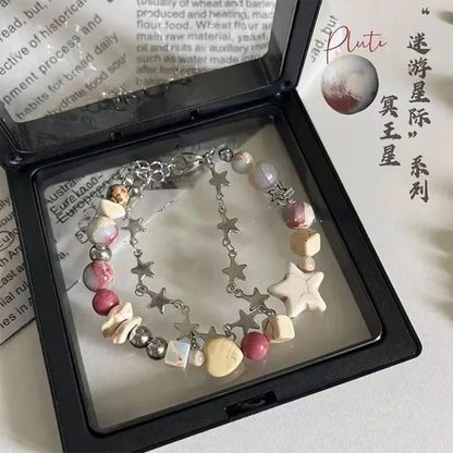 Crystal Star Pentagram Imitation Pearl Bracelet