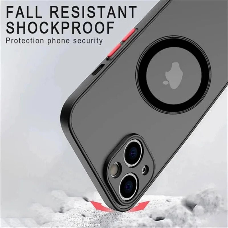 Luxury Magnetic For Magsafe Wireless Charge Case For iPhone 15 14 13 12 11 Pro Max Shockproof Armor Matte Cover