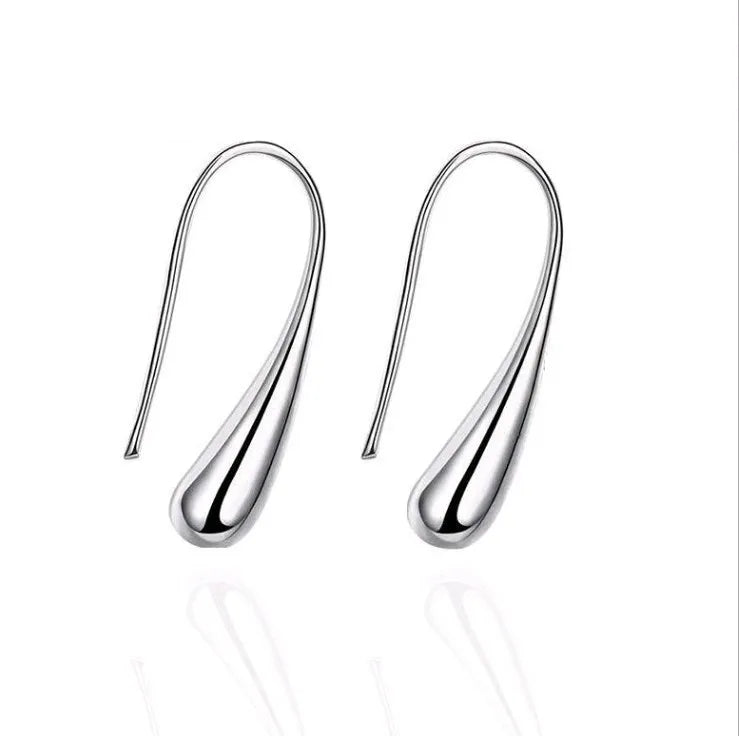 Fashion S925 Silver Needle Earrings Ring Bracelet Set