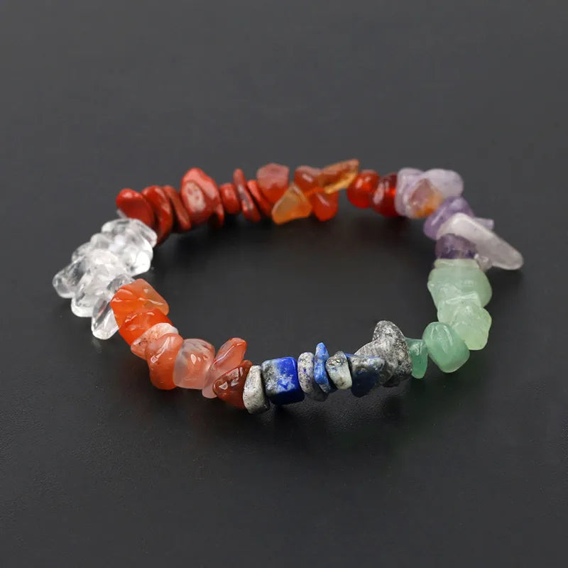 Natural Crystal Gemstone Irregular Energy Stone Bracelet