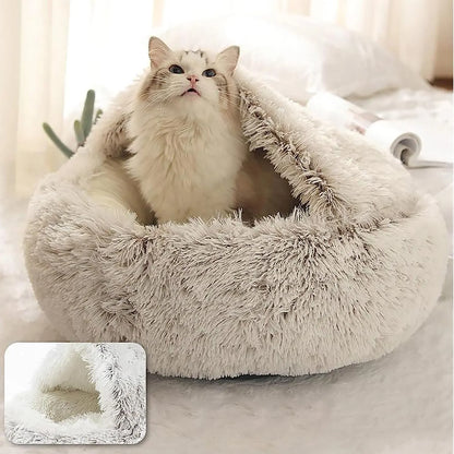 Soft Plush Round Cat/Small Dogs Bed