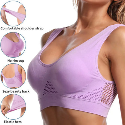 Seamless Mesh Sports Bras