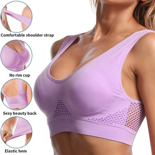 Seamless Mesh Sports Bras