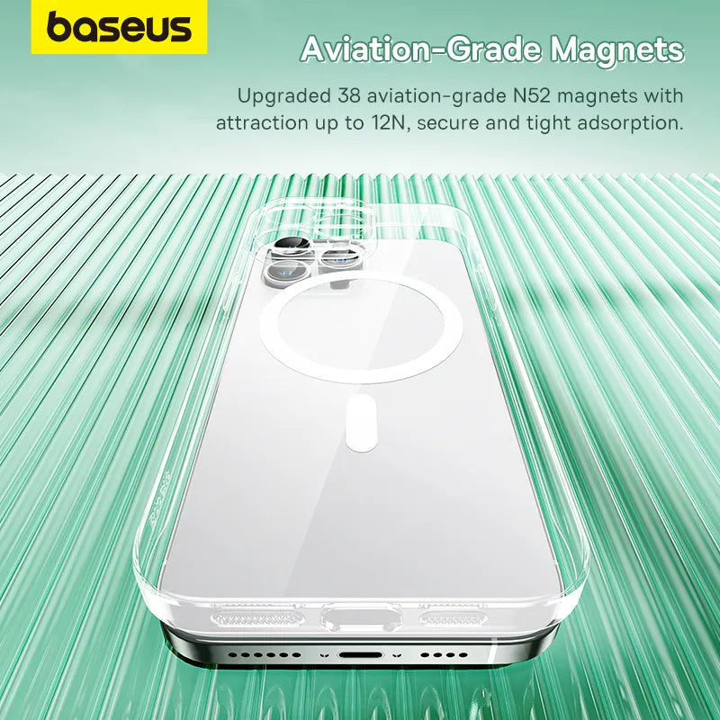 Baseus Magnetic Case for iPhone 14 15 13 12 11 Pro Max Wireless Charging Cover For iPhone 15 13 12 Pro Max PC Magnet Phone Case