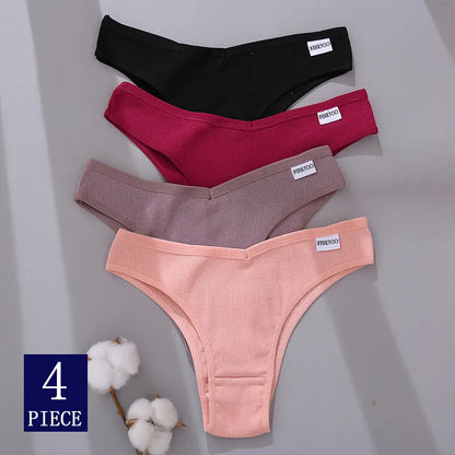 4Pcs/Set Cotton Brazilian Panties