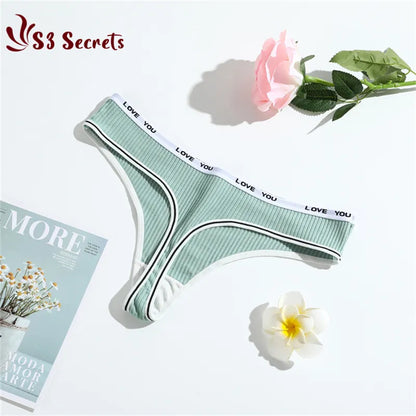 3PCS/Set Thong G-string Sexy Low-Rise Cotton Pantie