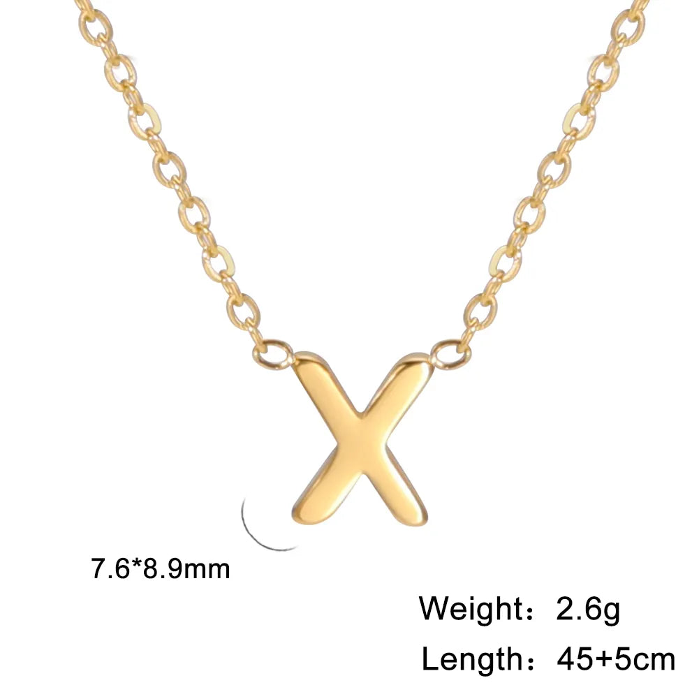 Cazador Minimalist Initial A-Z Letter Necklace