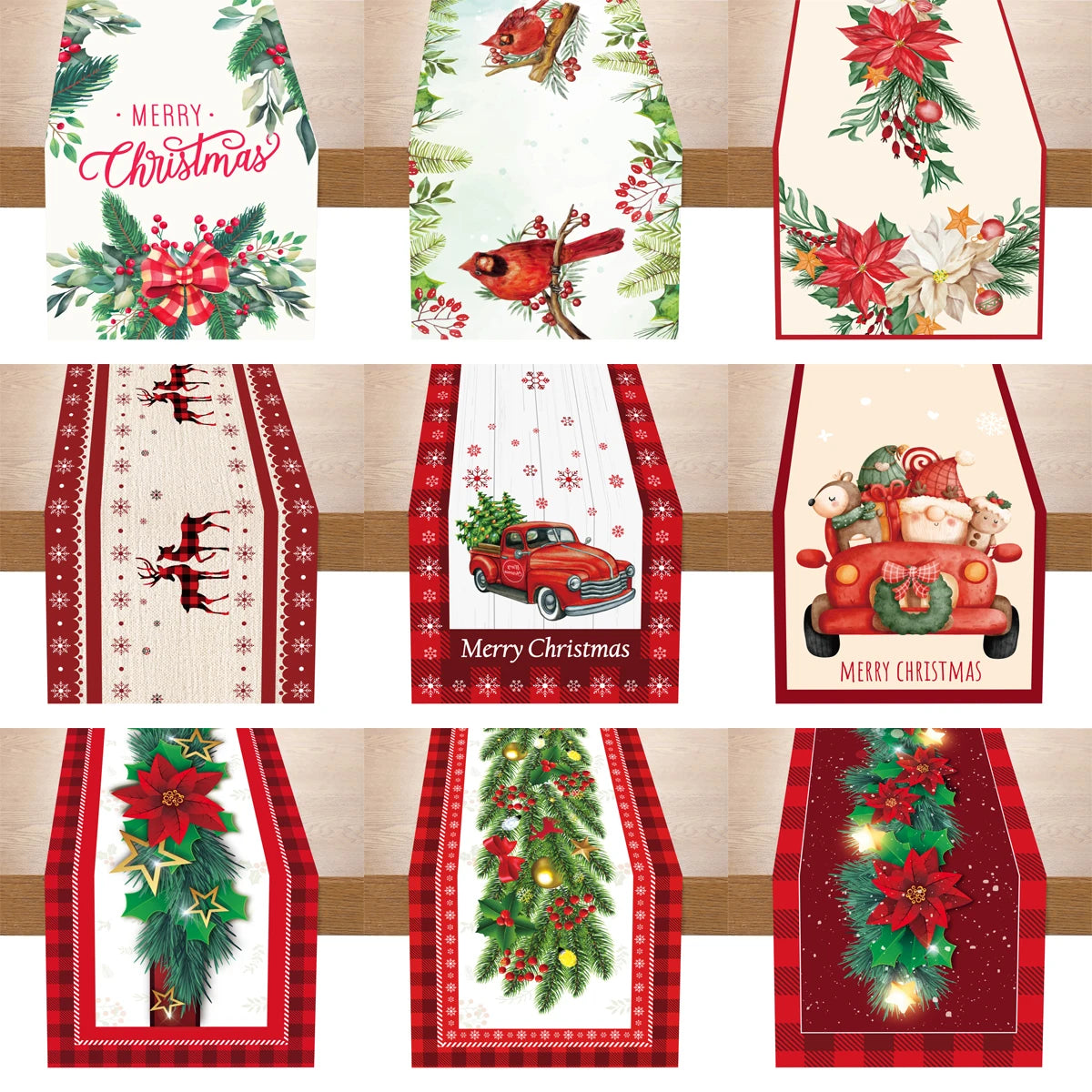 Christmas Table Runner Merry Christmas Decorations