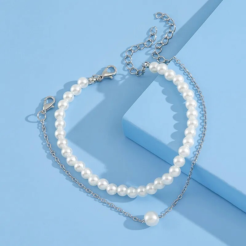 VAGZEB Fashion Pearl Anklet