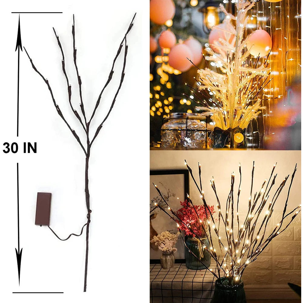 20 LED Twig Lighted Branch Vase Filler Tree Branch Light