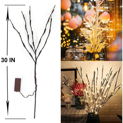 20 LED Twig Lighted Branch Vase Filler Tree Branch Light