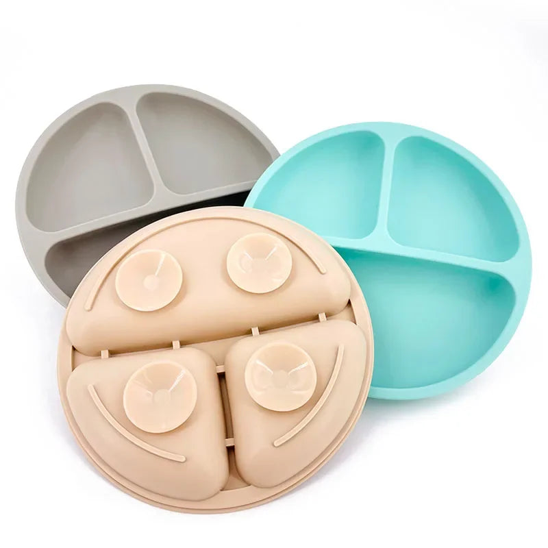 Baby Safe Sucker Silicone Dining Plate