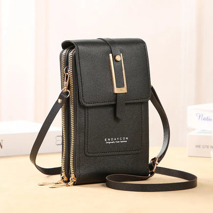 Women Bags Soft Leather Wallets Touch Screen