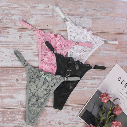 3PCS/Set Sexy Lace Panties Perspective Underwear