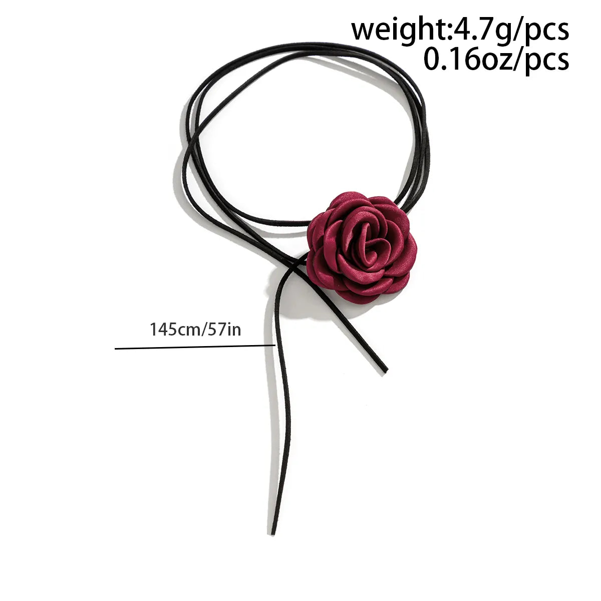 Romantic Gothic Big Rose Flower Clavicle Chain Necklace