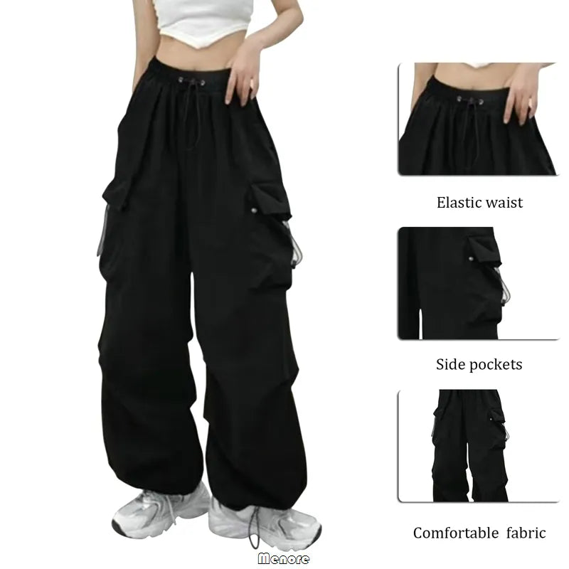 Y2k Cargo Pants Women Streetwear Casual Wide Leg Pants