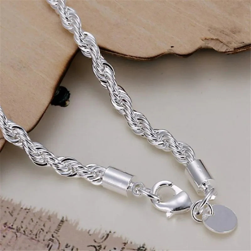 High quality 925 Sterling Silver 4MM Bracelets