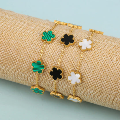 Adjustable New Design Gold Plated Flower Bracelet