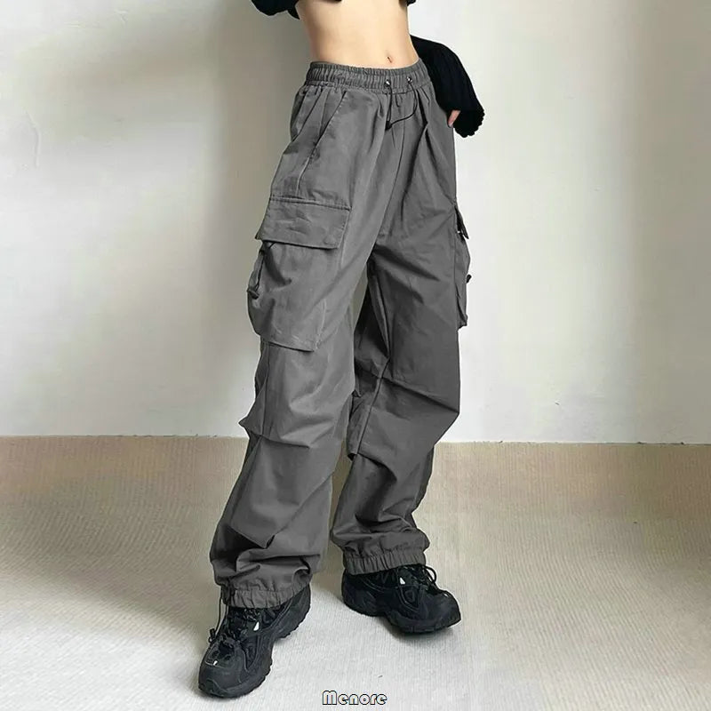 Y2k Cargo Pants Women Streetwear Casual Wide Leg Pants