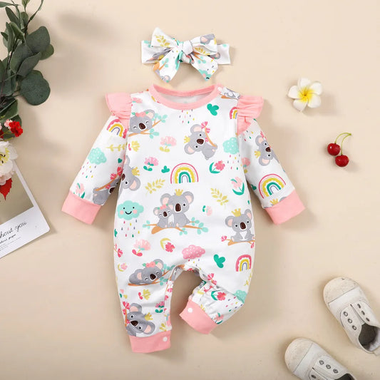 0-12Months Newborn Baby Clothes Girl Long Sleeves